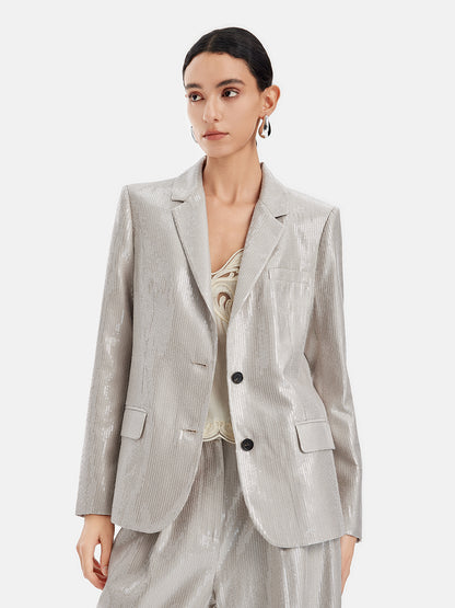 Minimalist Sequin Blazer for Commuting