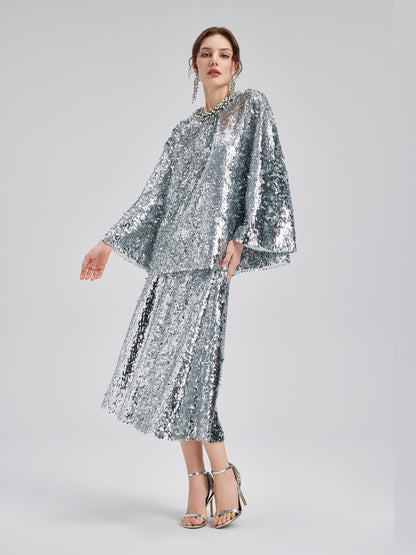 Sparkling Oversized-fit Sequin Top