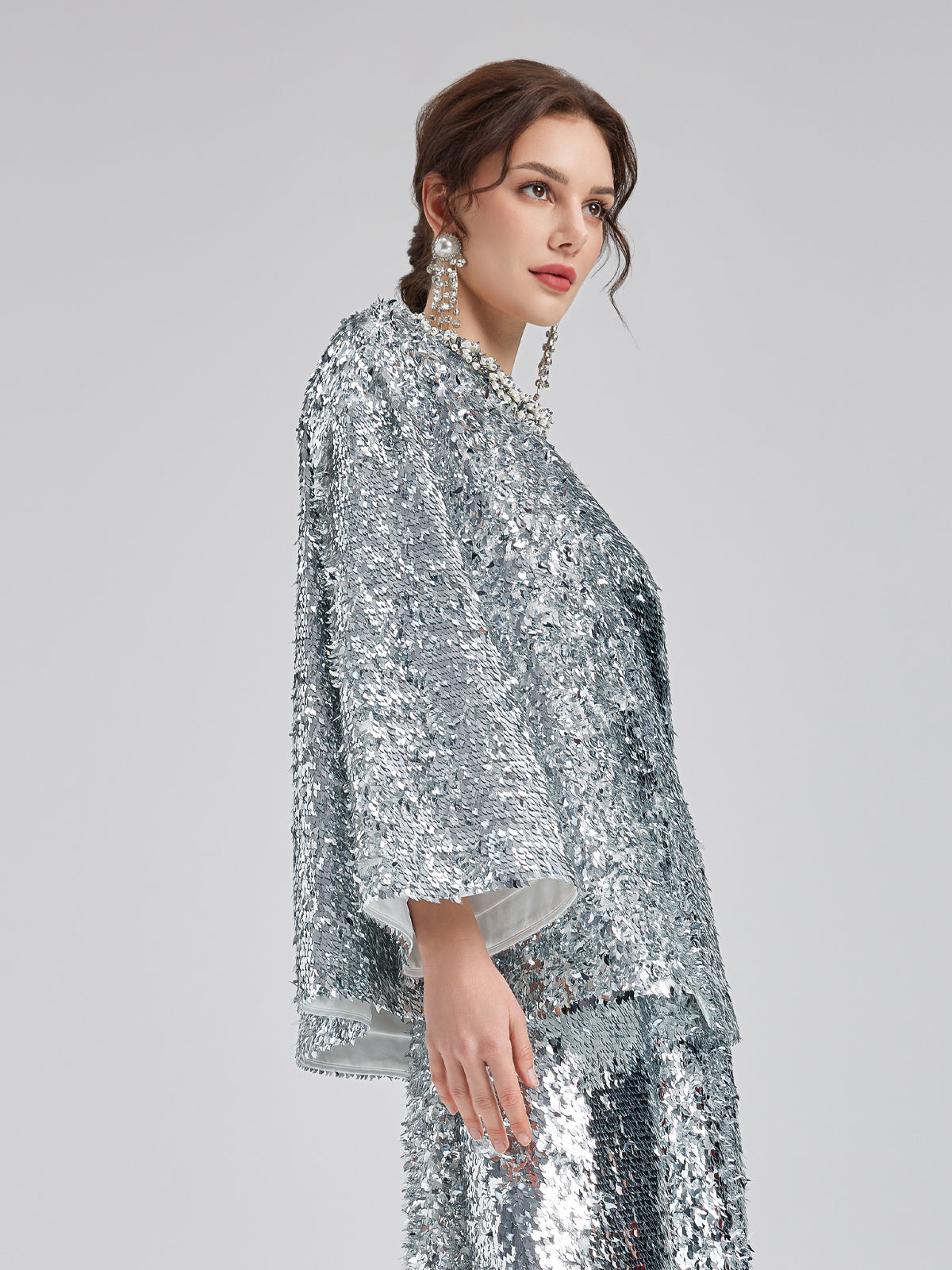 Sparkling Oversized-fit Sequin Top