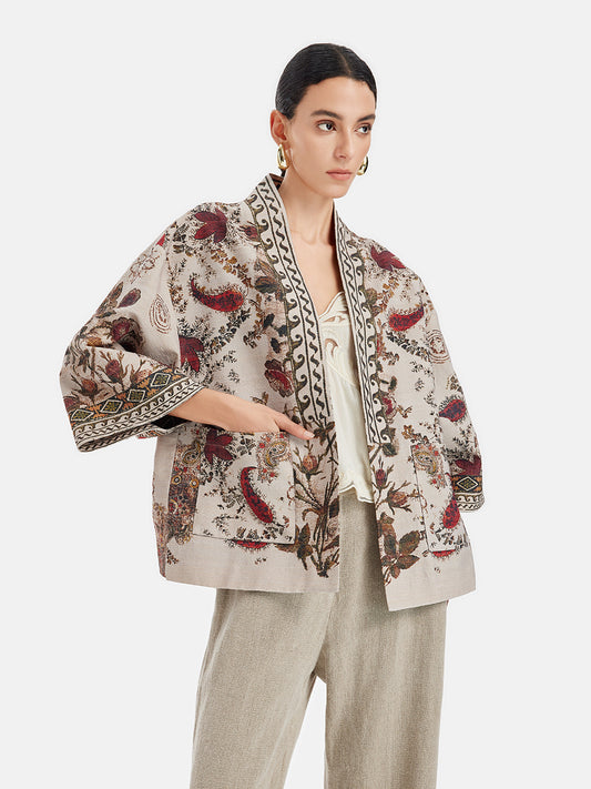 Ethnic-Inspired Lightweight Loose Jacket