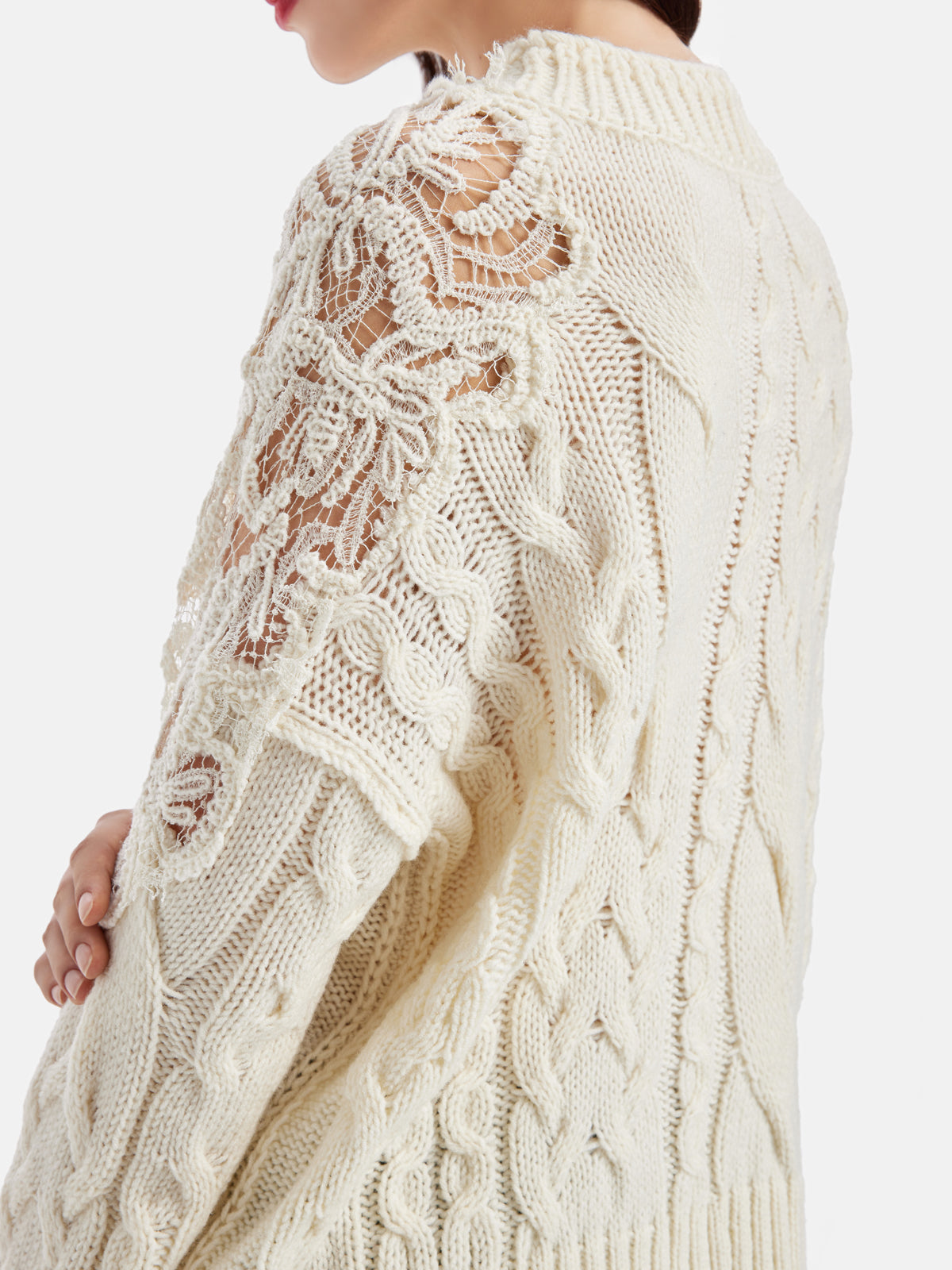 Lace Hollow-Out Stitching Sweater