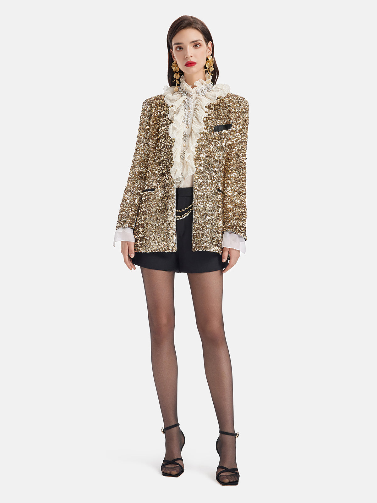 Light Luxury Sequin Heavy-Duty Blazer