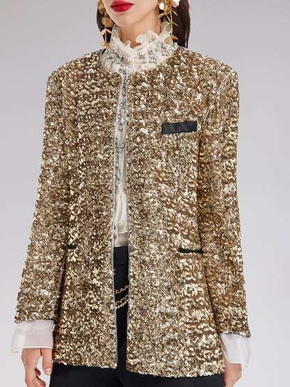 Light Luxury Sequin Heavy-Duty Blazer