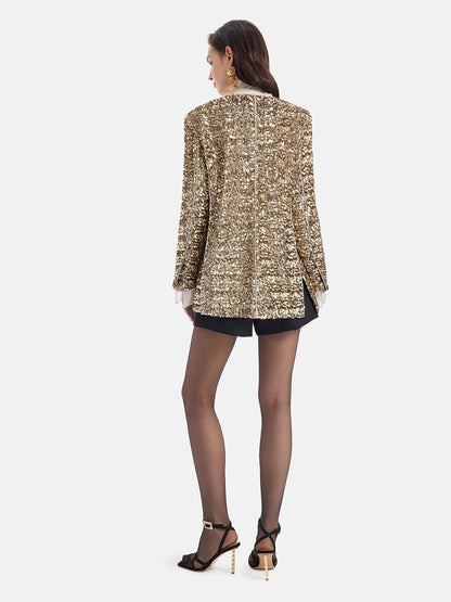 Light Luxury Sequin Heavy-Duty Blazer