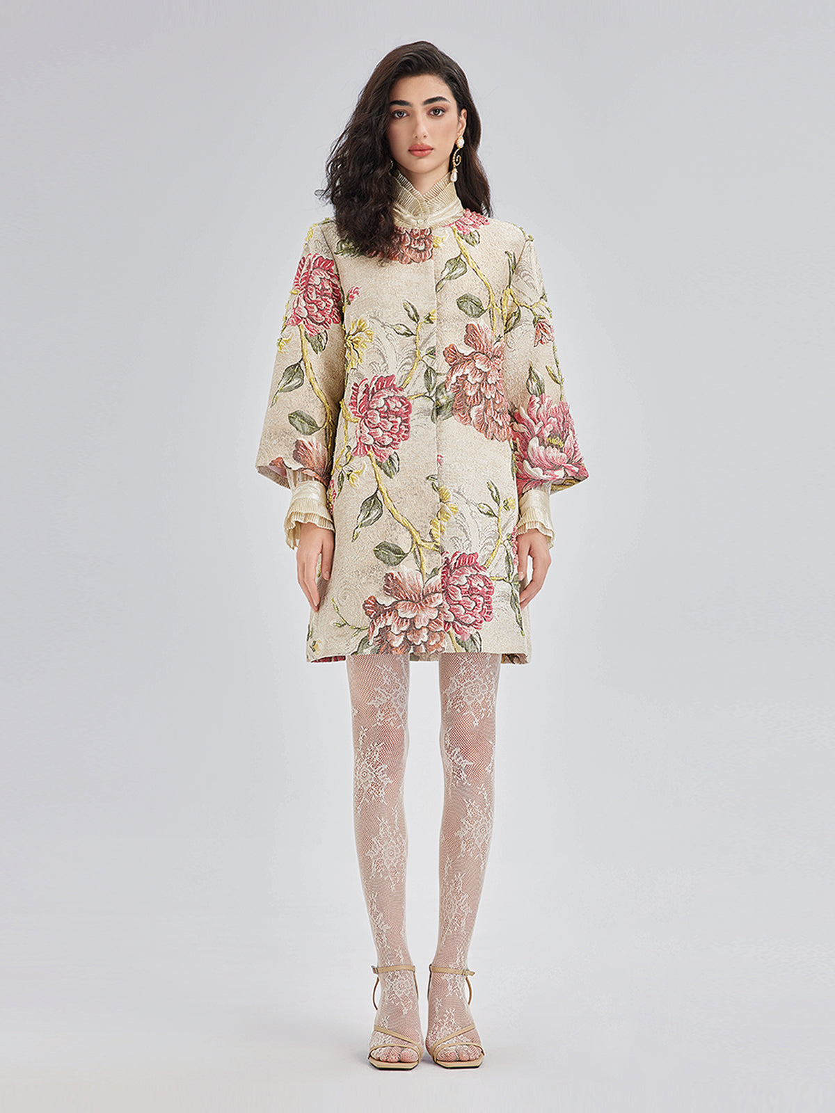 Hand-Sewn Beaded Floral Jacket