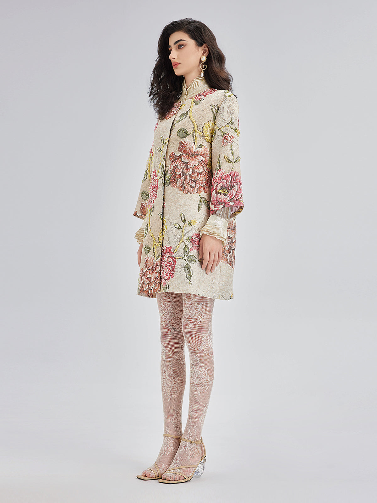 Hand-Sewn Beaded Floral Jacket
