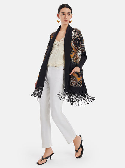 Trendy Fringe Shawl Top Cardigan