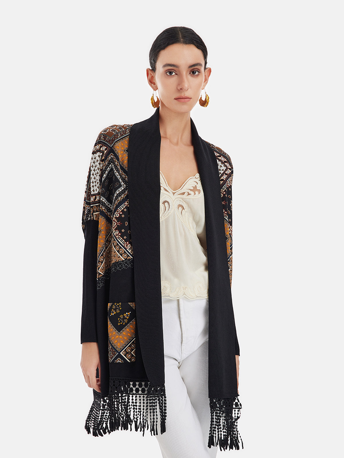 Trendy Fringe Shawl Top Cardigan