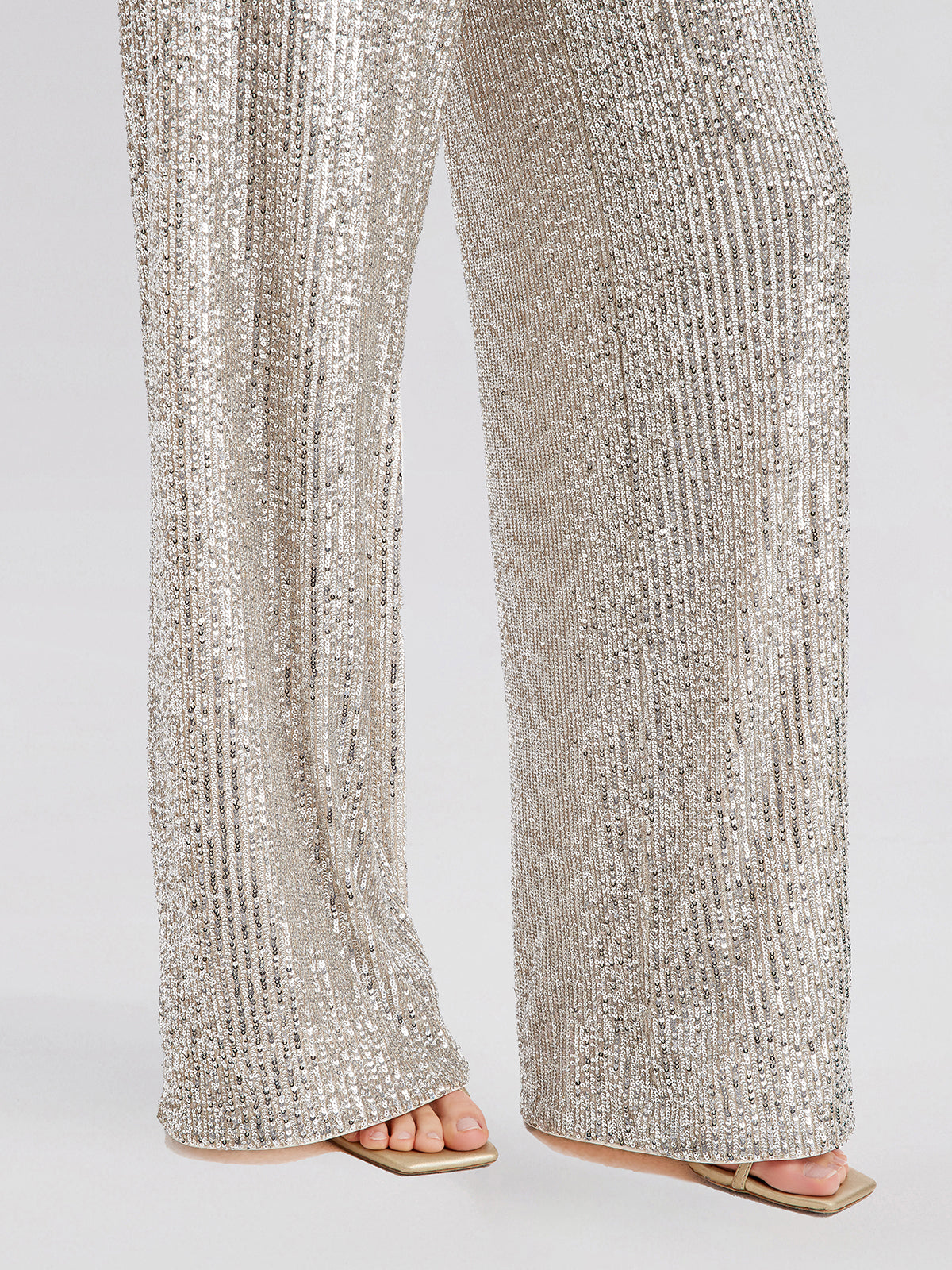 Light Luxury Sequin Wide-Leg Pants