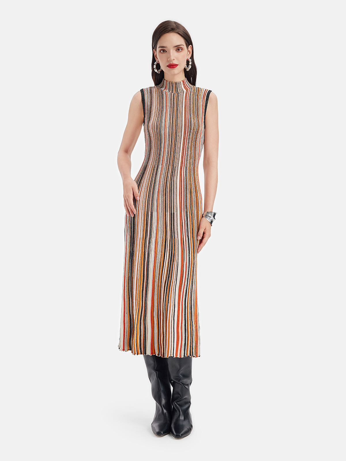 Striped Slimming Dress