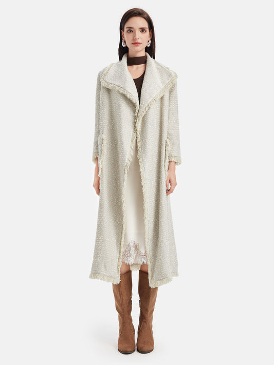 Tassel Textured Robe Coat