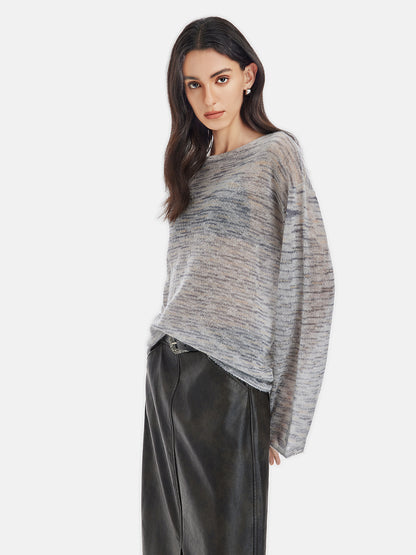 Artistic Ombre Mohair Pullover