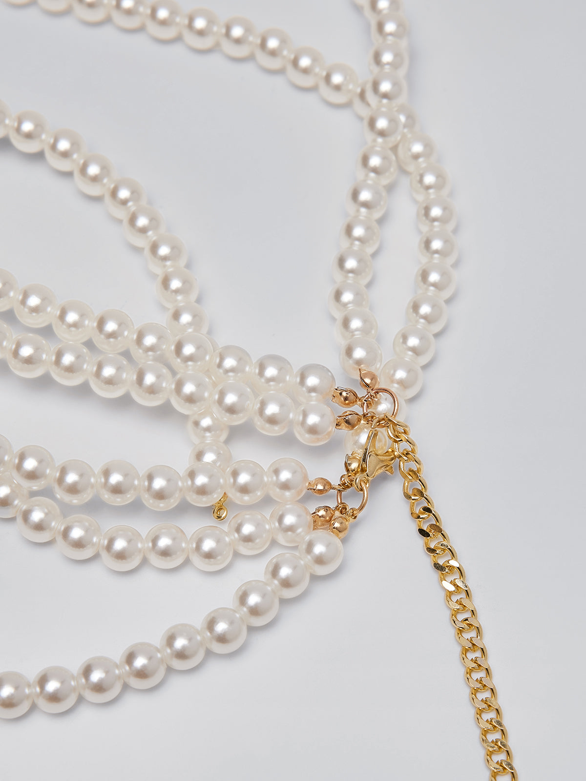 Layered Pearl Fringe Waist Chain