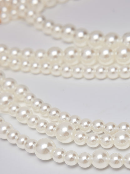 Layered Pearl Fringe Waist Chain