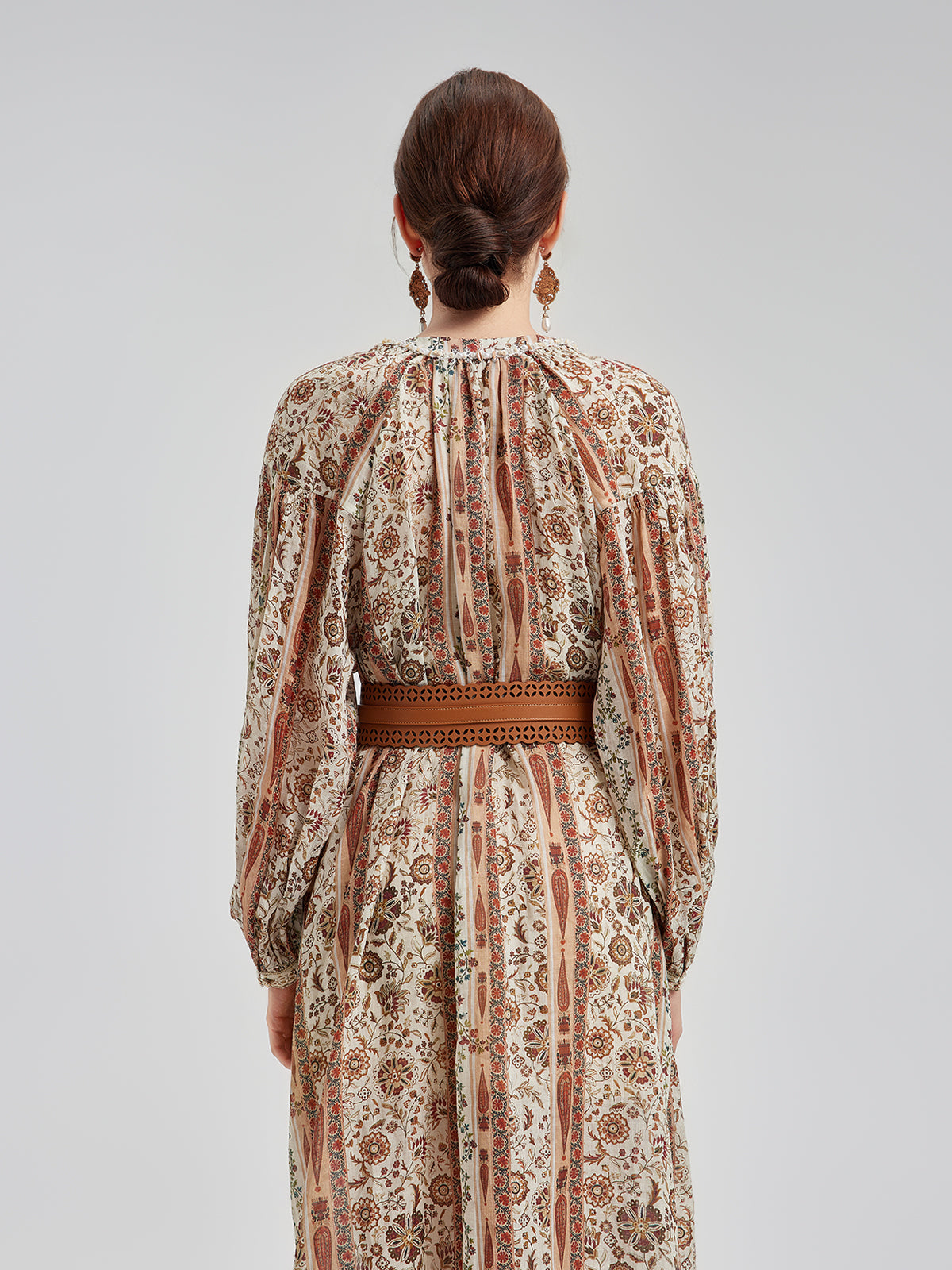 Final Sale | Breathable Ethnic Print Ramie Dress