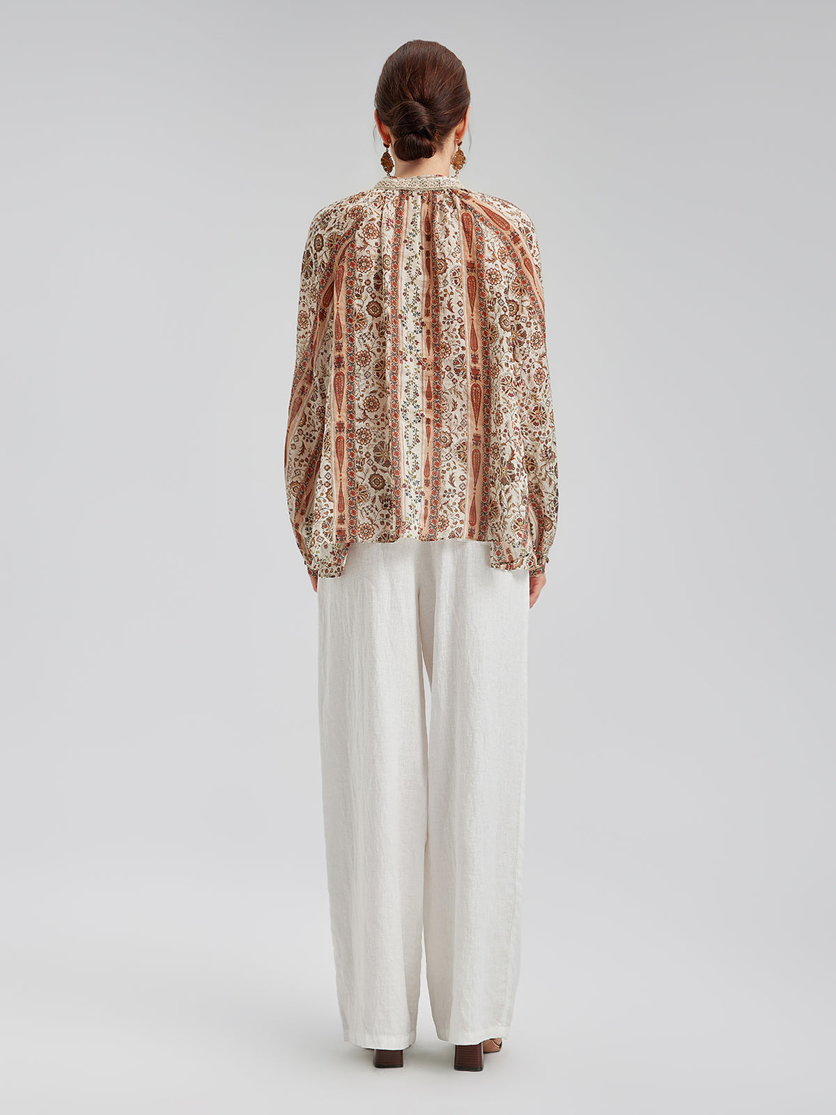 Final Sale | Breathable Ethnic Print Ramie Shirt