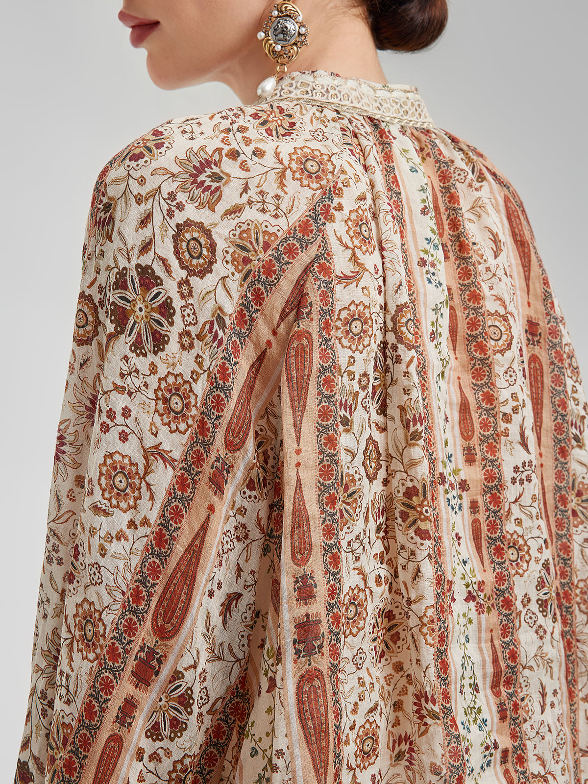 Final Sale | Breathable Ethnic Print Ramie Shirt