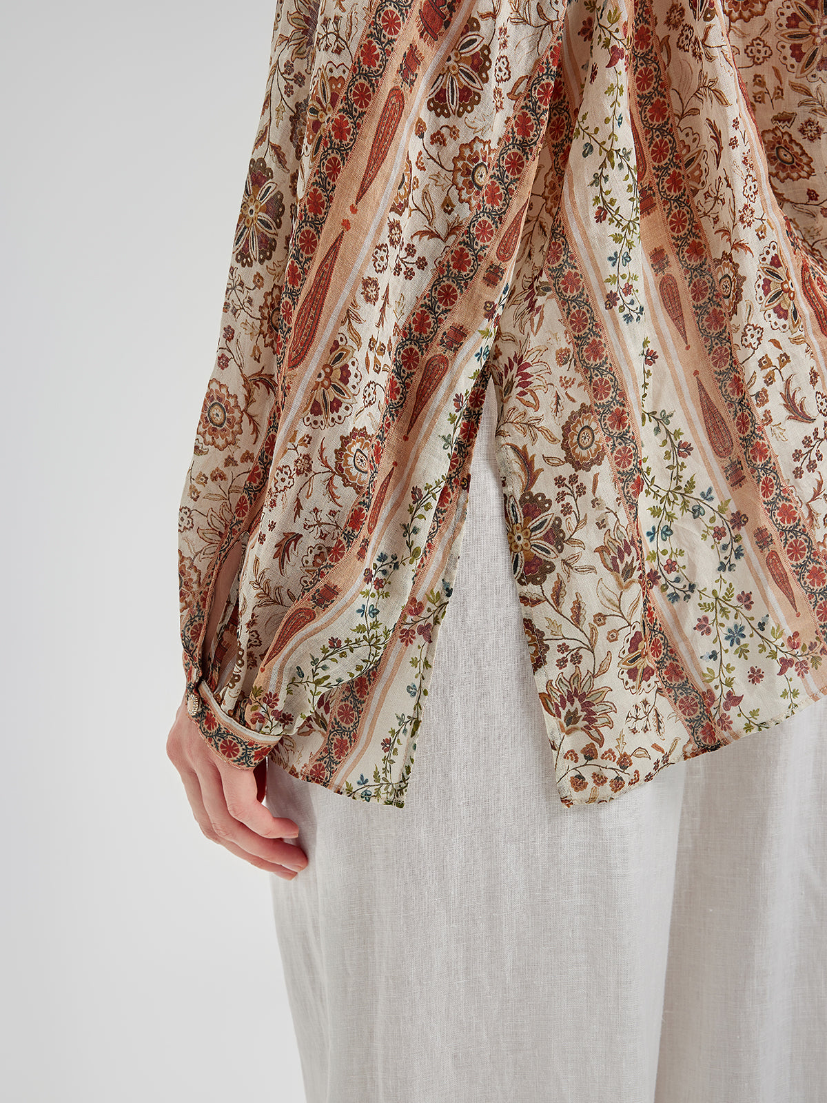 Final Sale | Breathable Ethnic Print Ramie Shirt