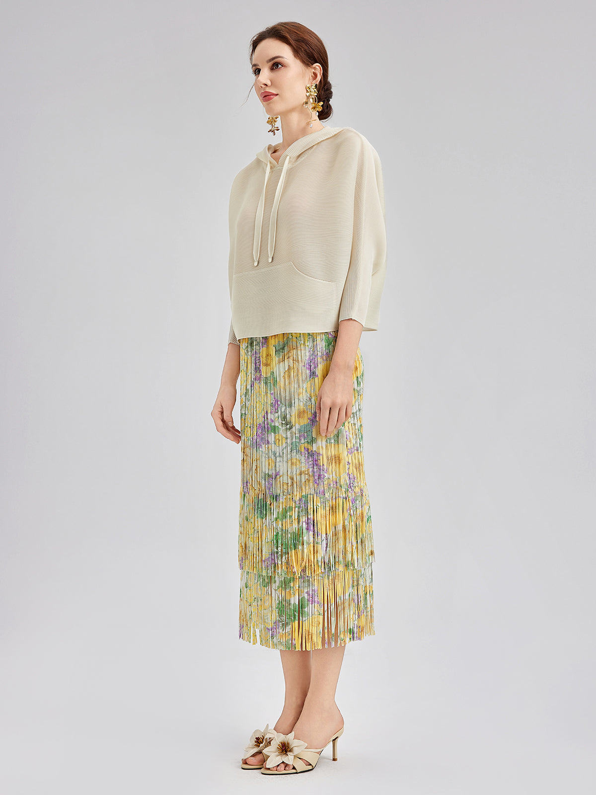 Final Sale | Pleated Hooded Casual Top