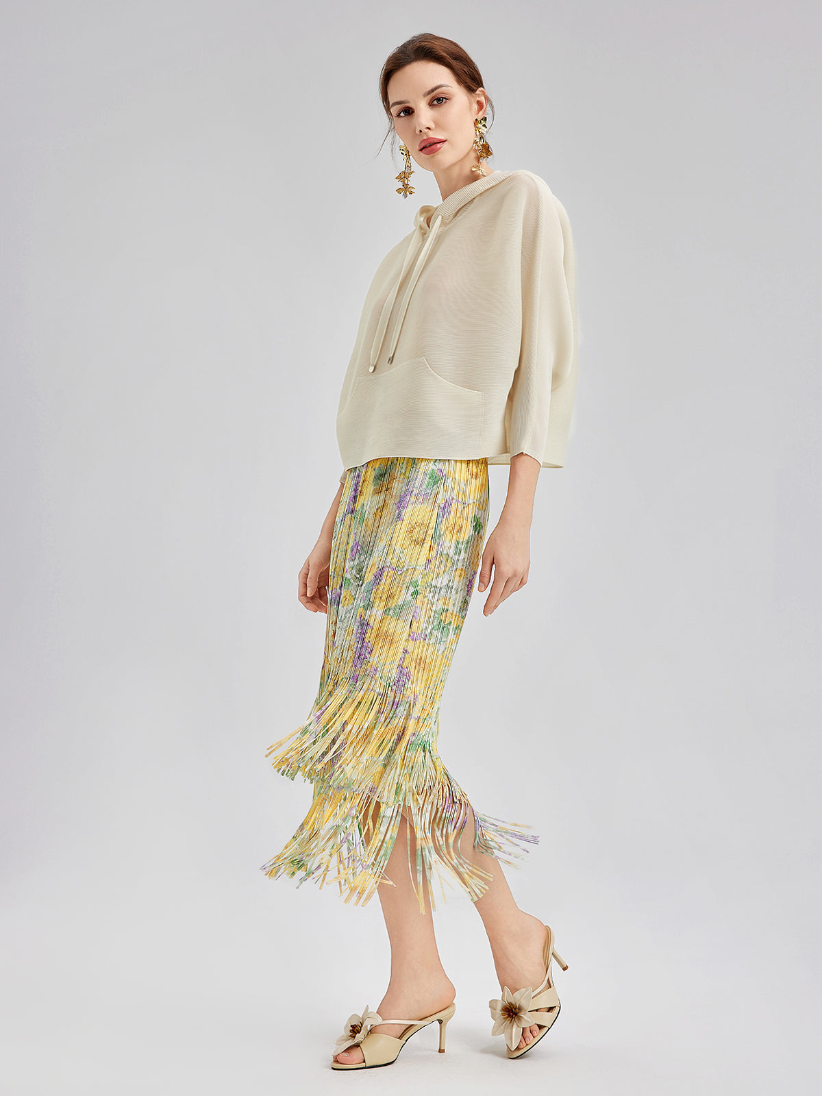 Final Sale | Pleated Hooded Casual Top