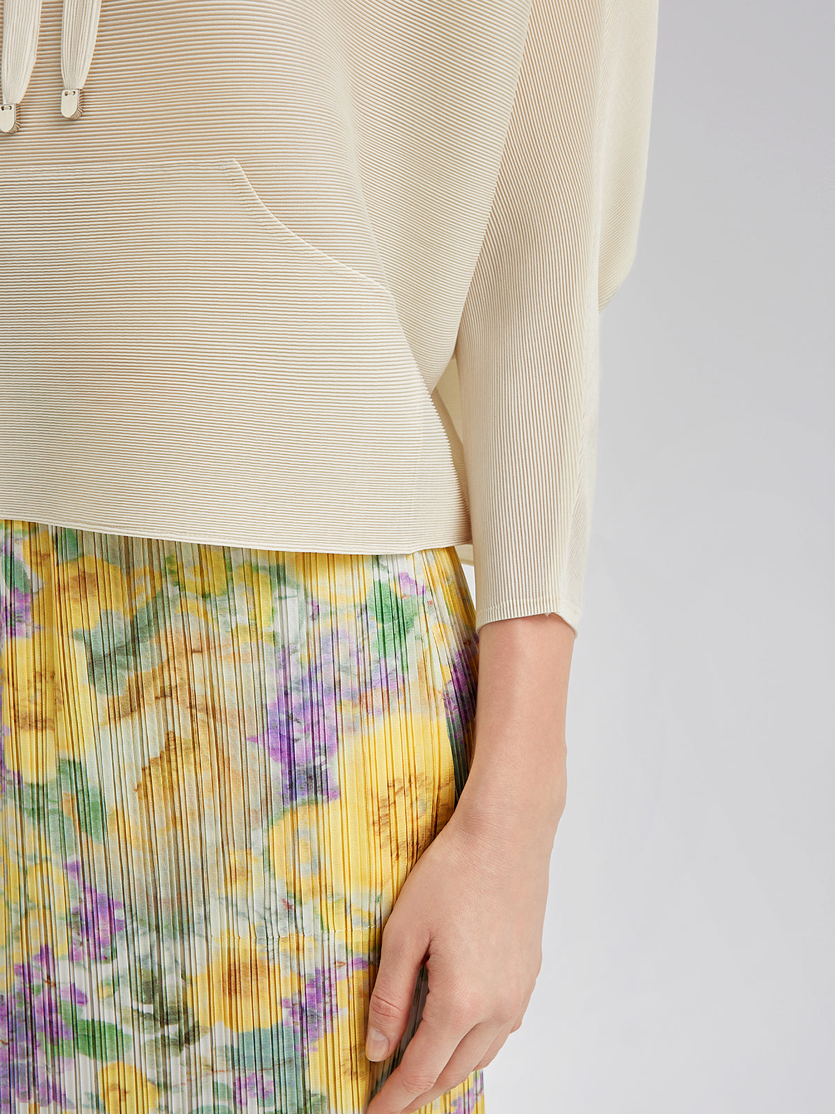 Final Sale | Pleated Hooded Casual Top