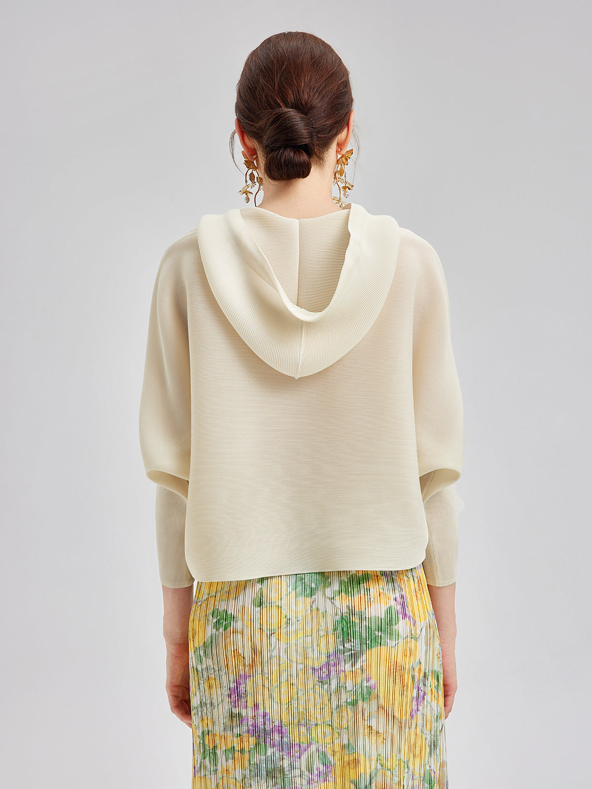 Final Sale | Pleated Hooded Casual Top