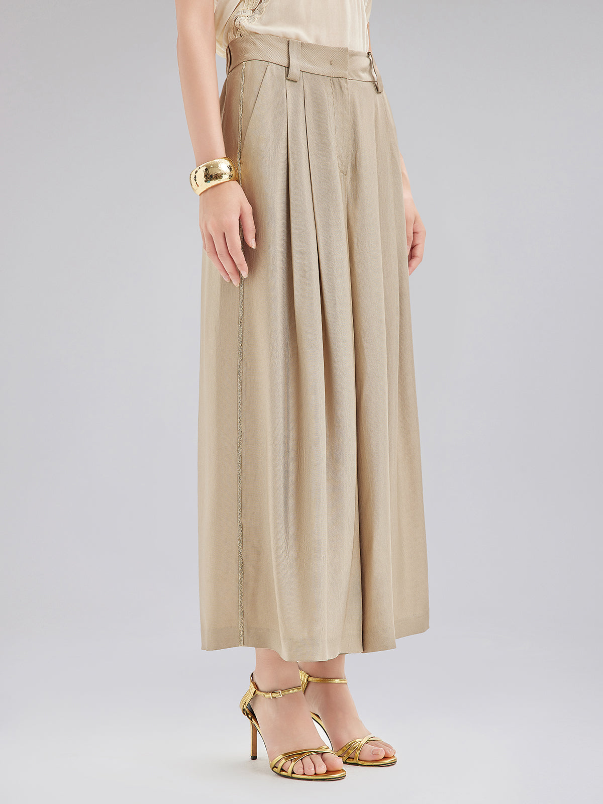Final Sale | Vintage Metal-Chain Wide Pants