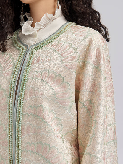 Intricate Jacquard Floral Jacket