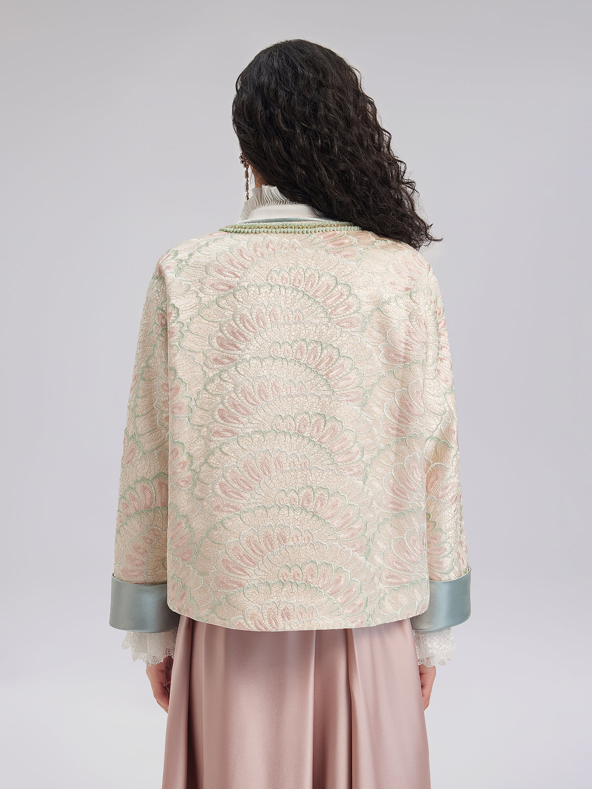 Intricate Jacquard Floral Jacket