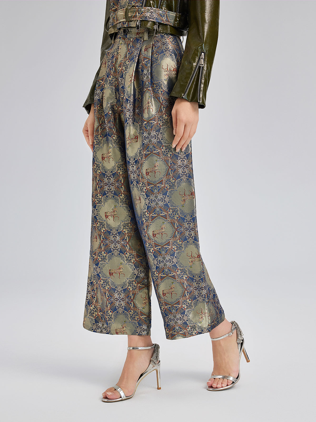 Haute Couture Intricate Jacquard Pants