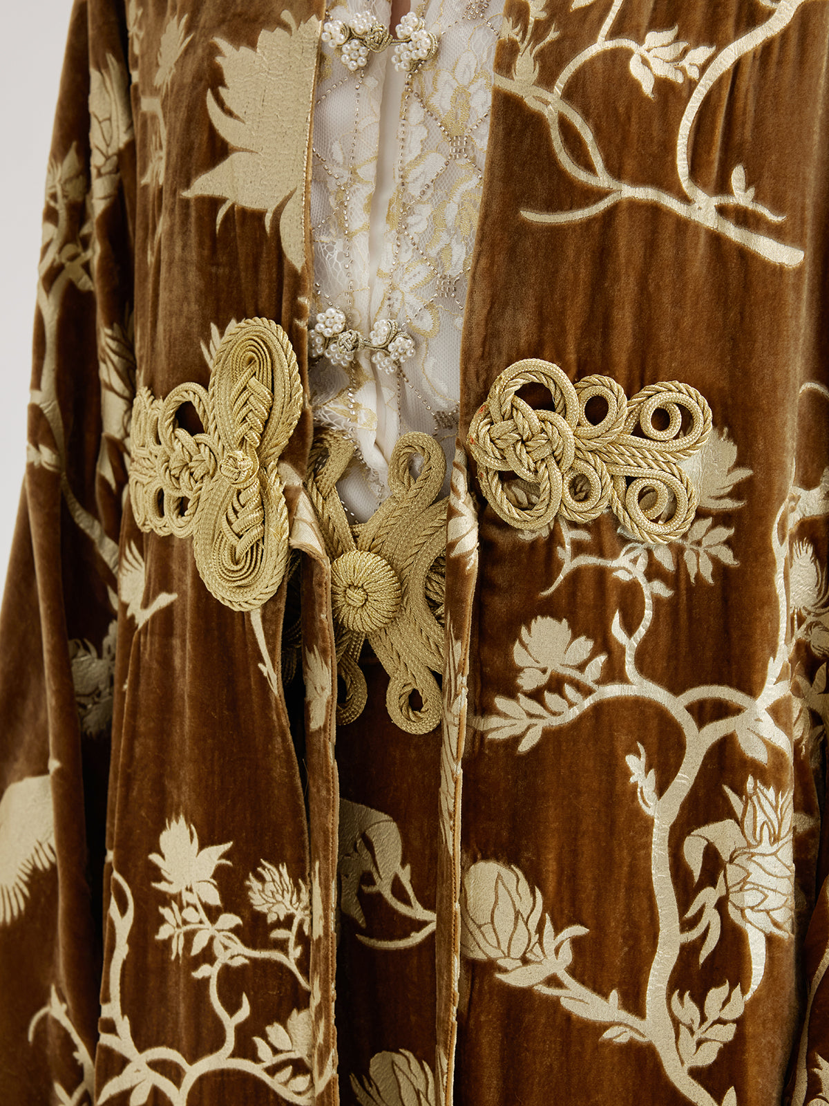 Final Sale | Gold Silk Foil Velvet Jacket