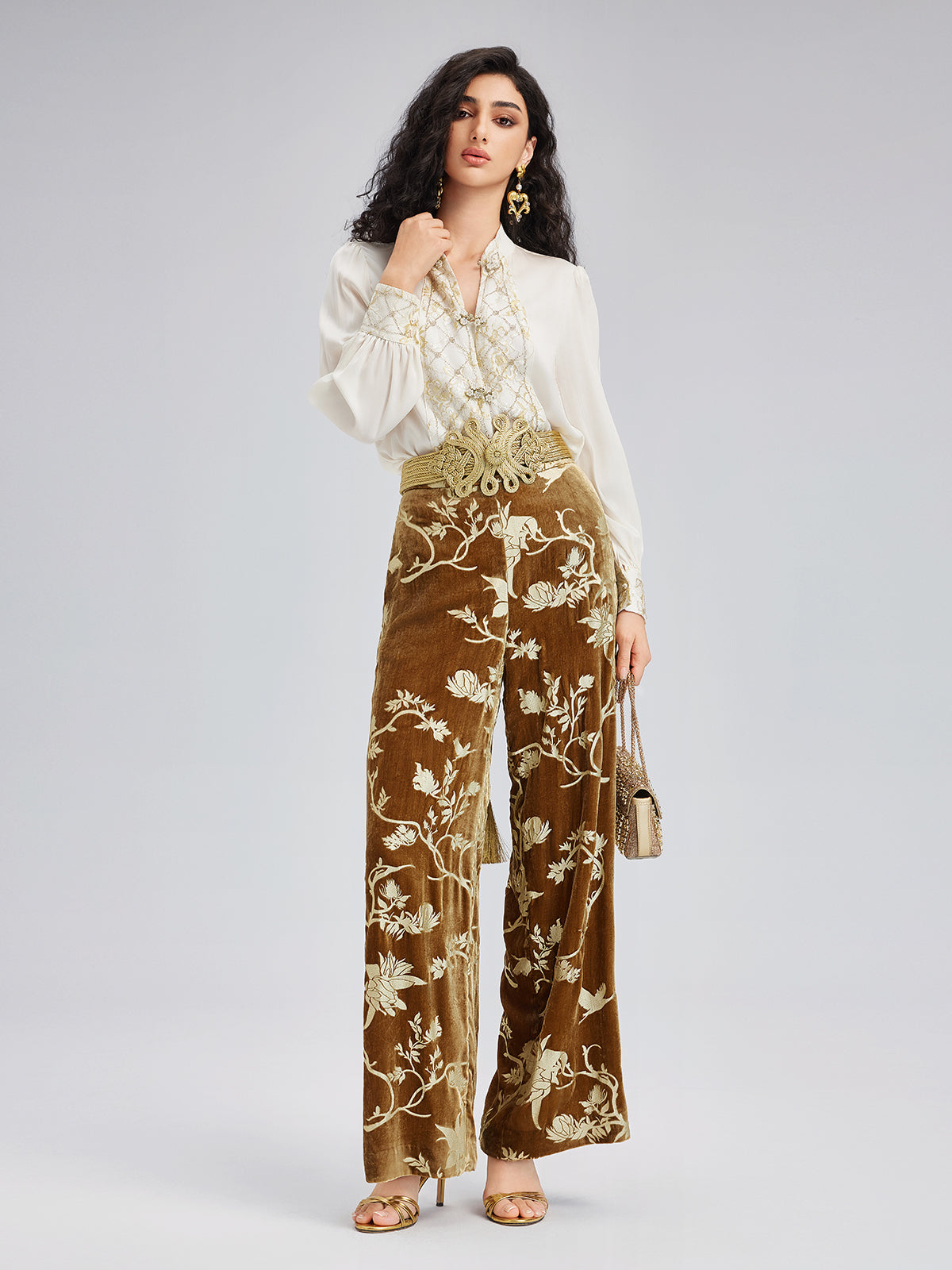 Luxurious Court-style Heavy Embroidered Beaded Top