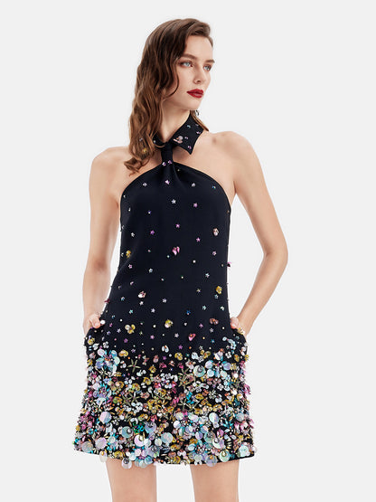 Sparkling Diamond Detail Dress