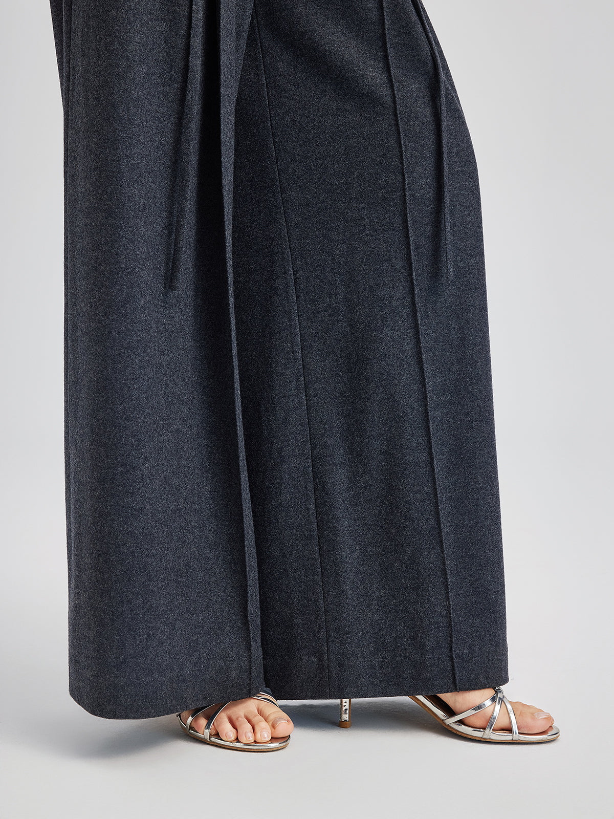 Merino Wool Wide-Leg Knit Pants