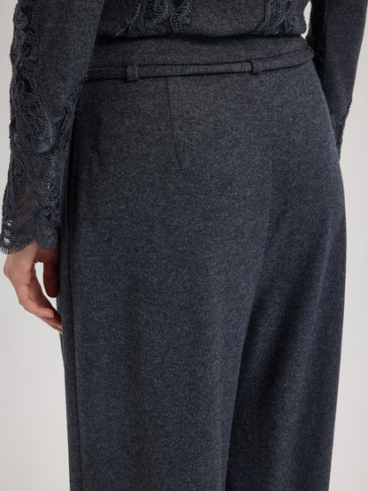 Merino Wool Wide-Leg Knit Pants