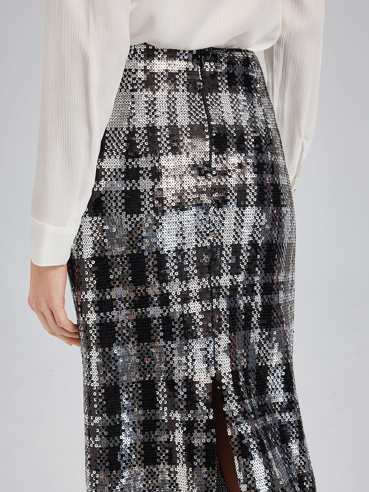 Classic Check Lace Embroidered Skirt