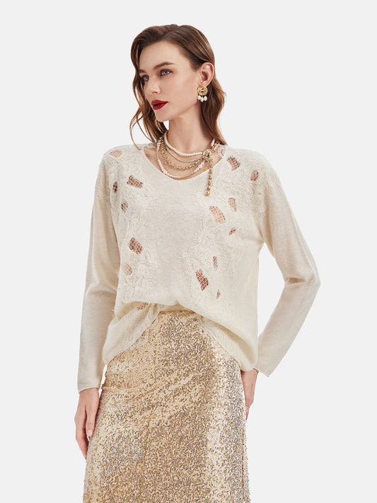 Italian Cashmere Lace Top