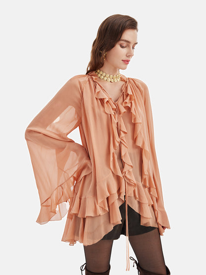 French Ruffled Peplum Top