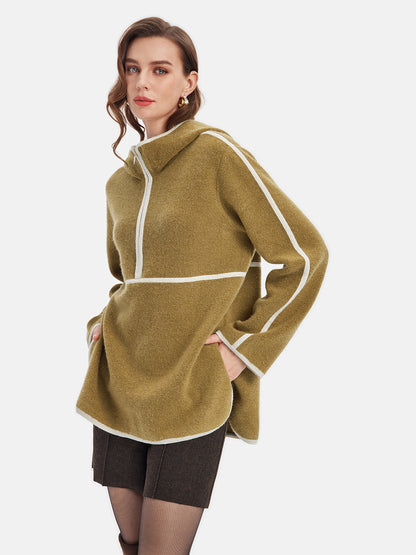 Italian Cashmere Colorblock Hoodie