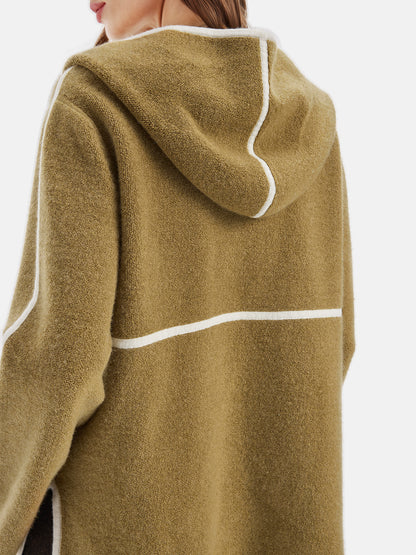 Italian Cashmere Colorblock Hoodie