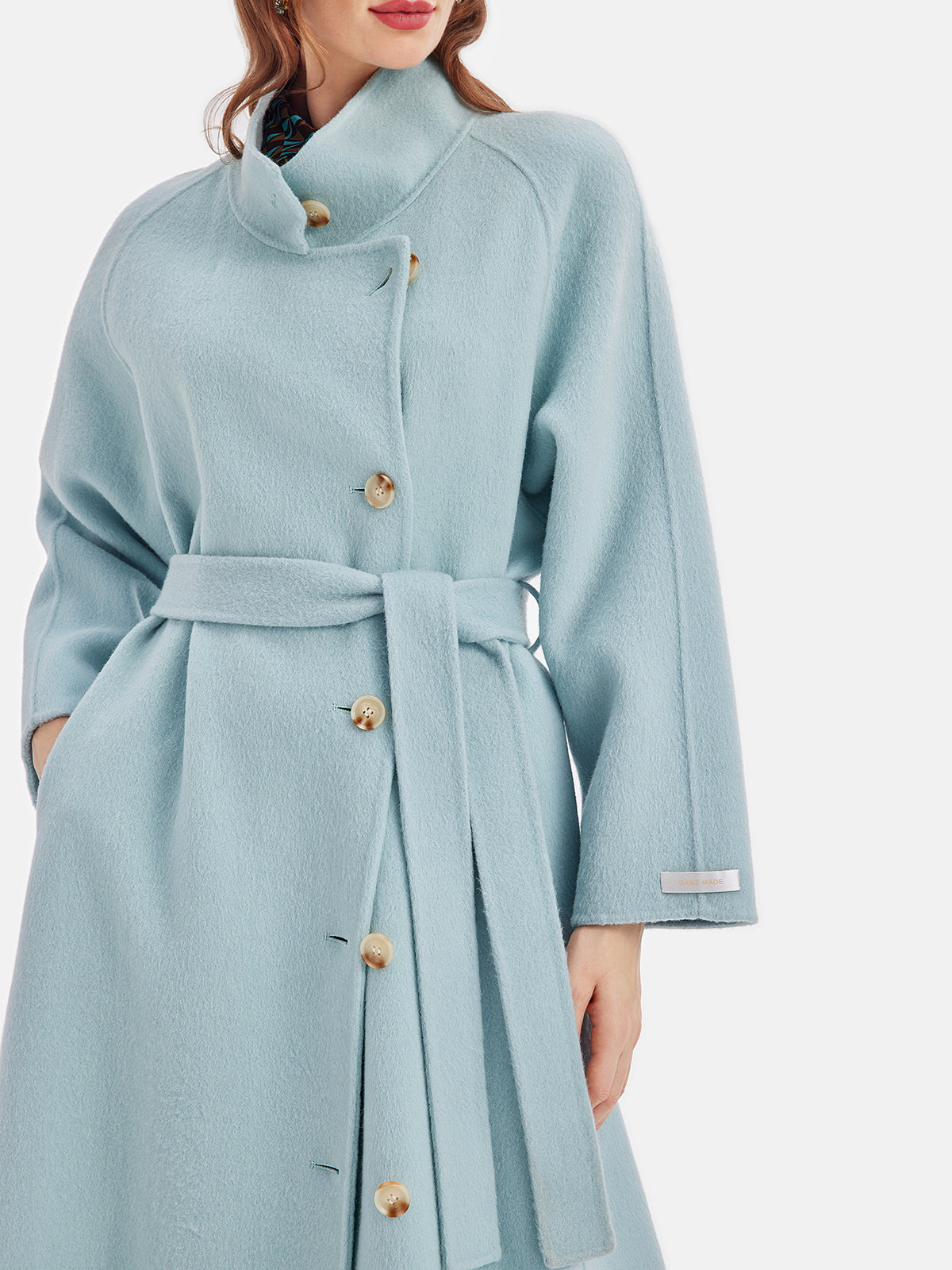 Double-Faced Wool Stand Collar Coat