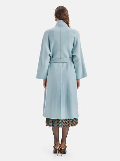 Double-Faced Wool Stand Collar Coat