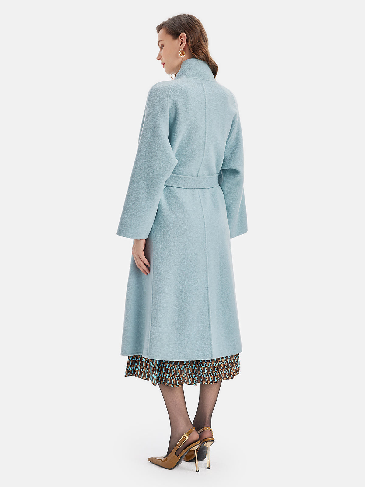 Double-Faced Wool Stand Collar Coat