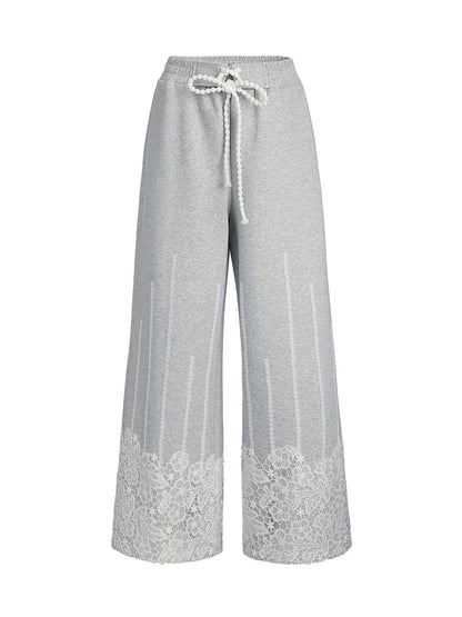 French Lace Drawstring Pants