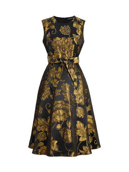 Hand-Sewn Floral Beaded Dress