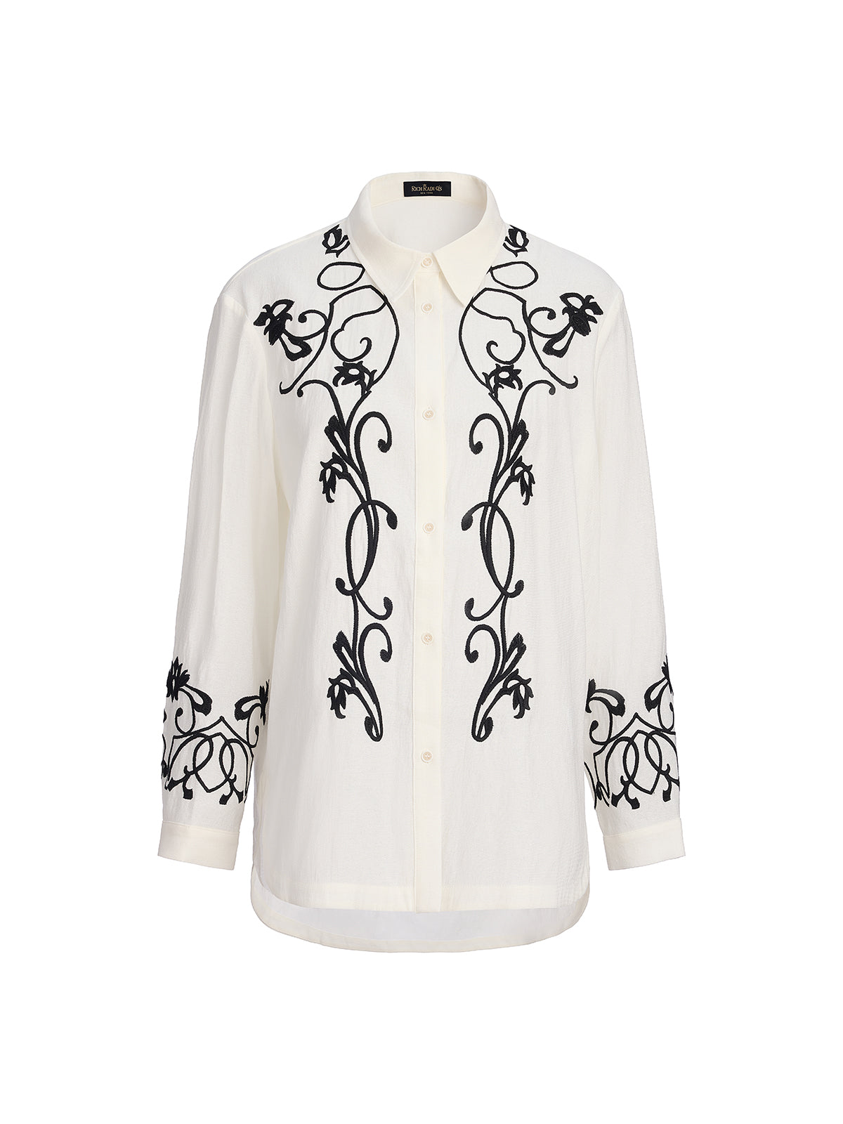 Linen Embroidered Relaxed Shirt
