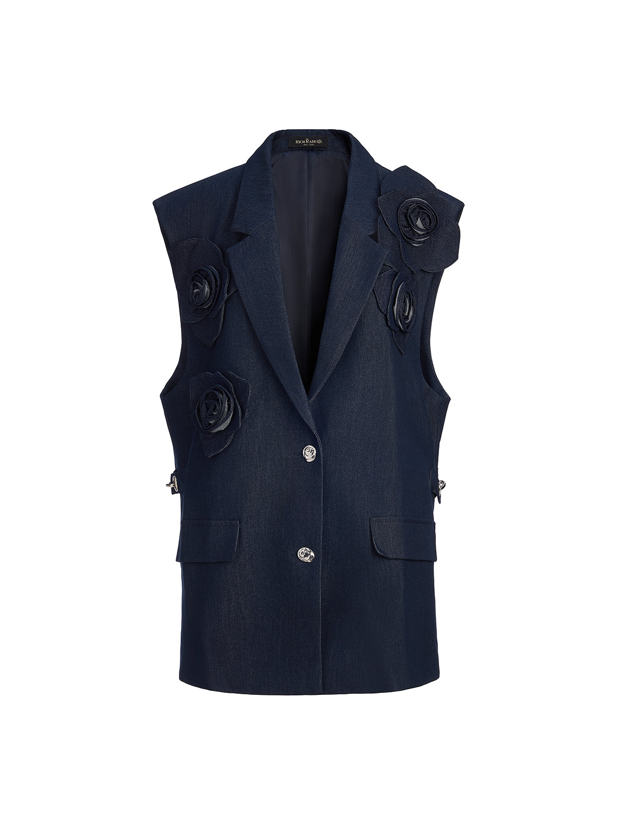 Handcrafted 3D Floral Versatile Vest