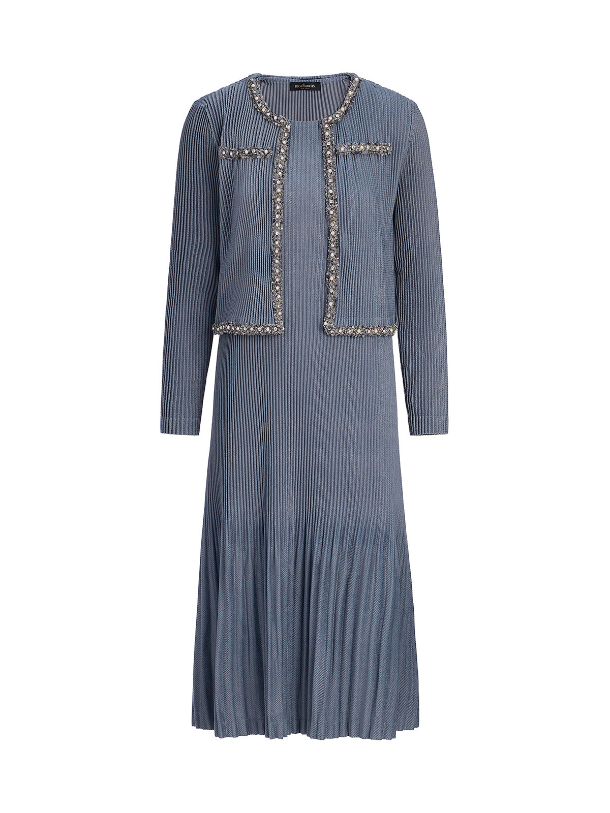 Pleated Knit Beaded Suit Set