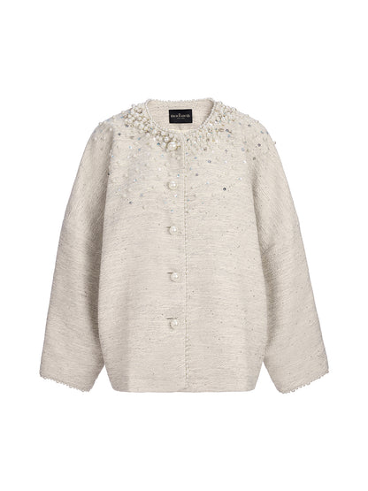 Hand-Sewn Pearl Textured Jacket
