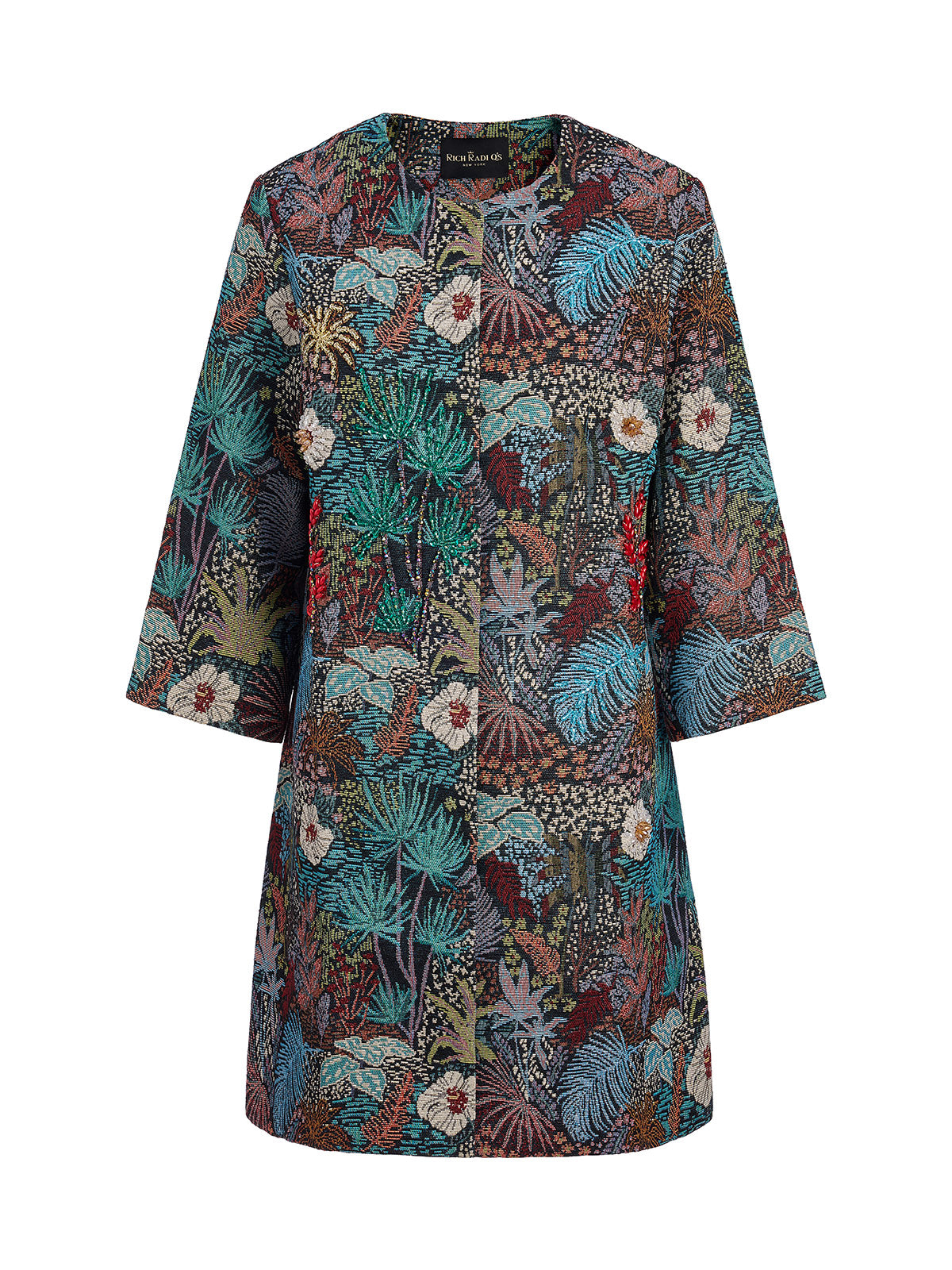 Handcrafted Multiflora Jacquard Beaded Jacket